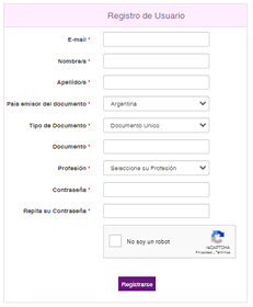 Formularo de Inscripcion
